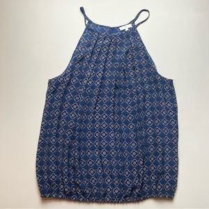 2/$15.  100% silk Joie Blue Patterned Blouse